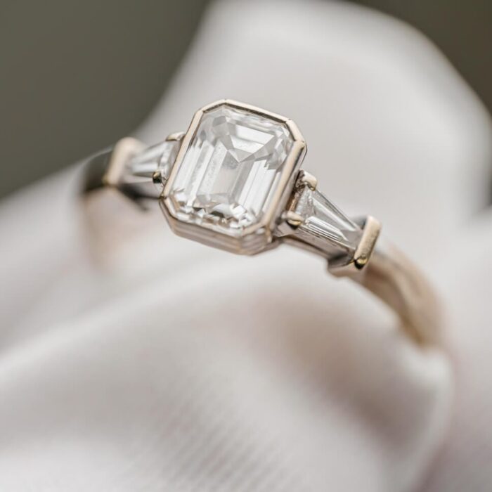 DSC08471 1ct VVS1 Emerald-Cut Diamond Art Deco Engagement Ring - NinaVova - Image 1