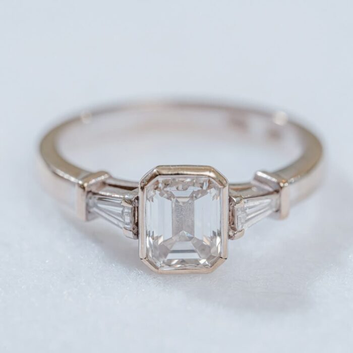 DSC08508 (1) 1ct VVS1 Emerald-Cut Diamond Art Deco Engagement Ring - NinaVova - Image 3