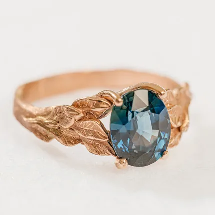 Finished custom sapphire engagement ring