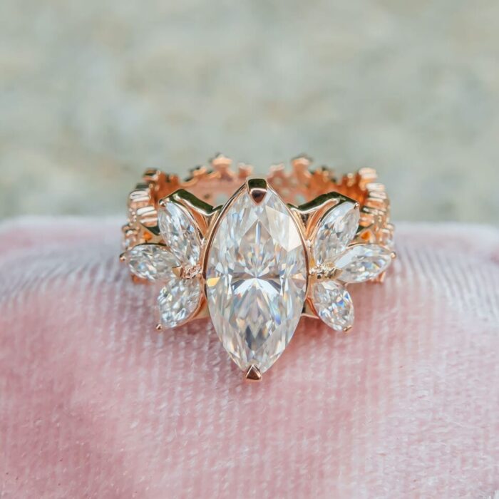DSC00271 Custom 3ct Moissanite Snowflake Engagement Ring - Image 1