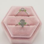 Nature-Inspired Salt and Pepper Diamond Engagement Set