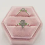 Nature-Inspired Salt and Pepper Diamond Engagement Set