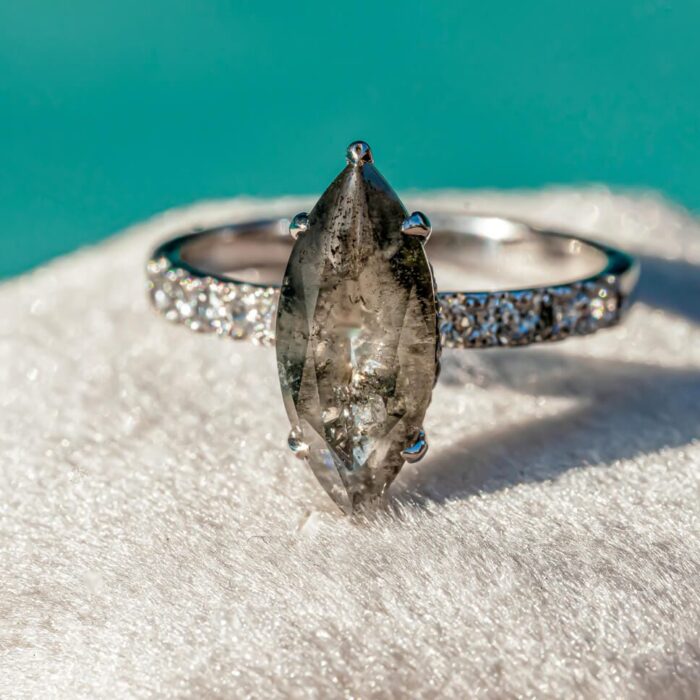 salt and pepper ring (50 of 80) 1.6ct Marquise Mystique Salt & Pepper Diamond engagement ring - Image 1