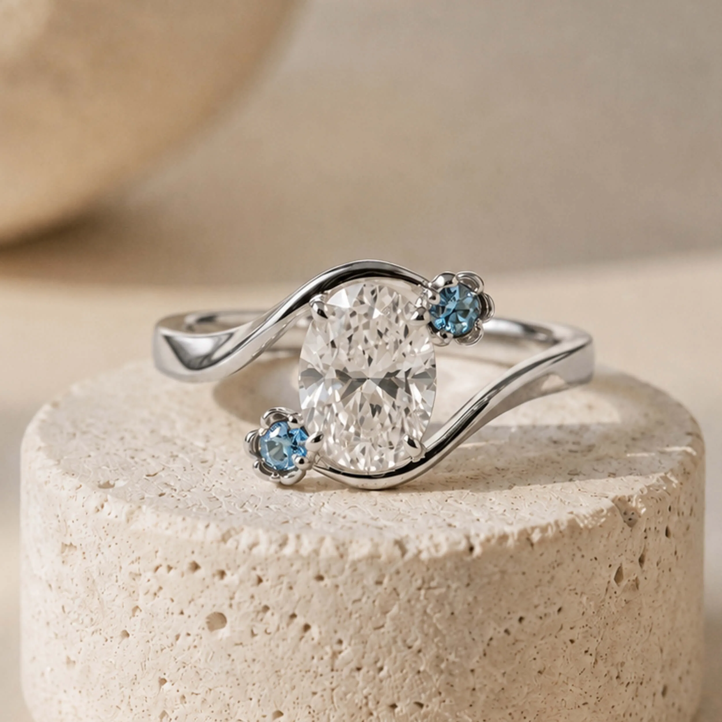 baguette pair engagement ring set 22