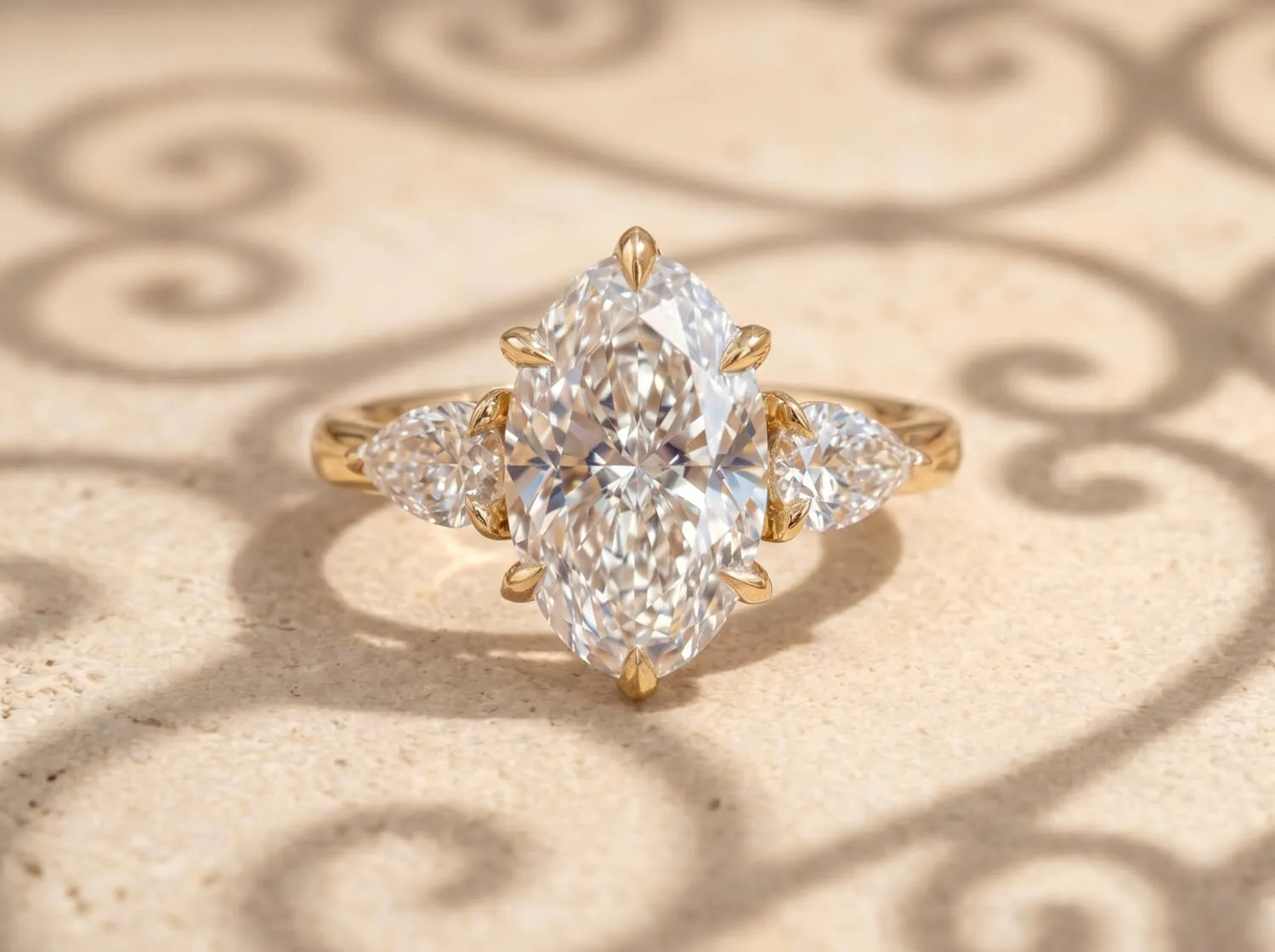 Custom engagement ring detail