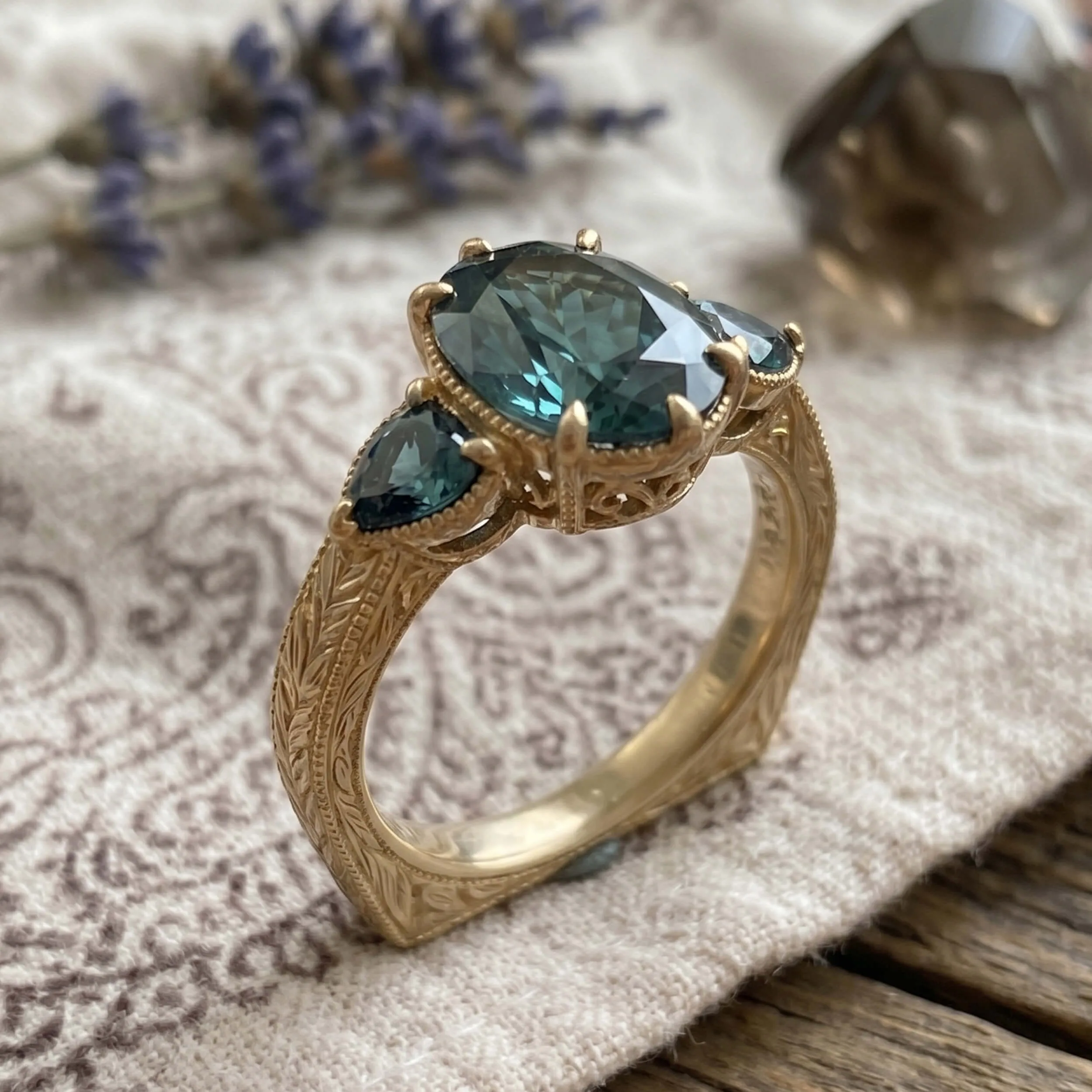 elf fantasy cut engagement ring