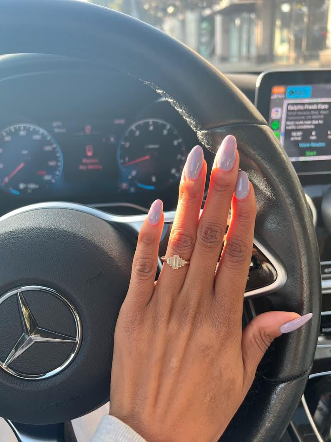 NinaVova custom engagement ring client review photo