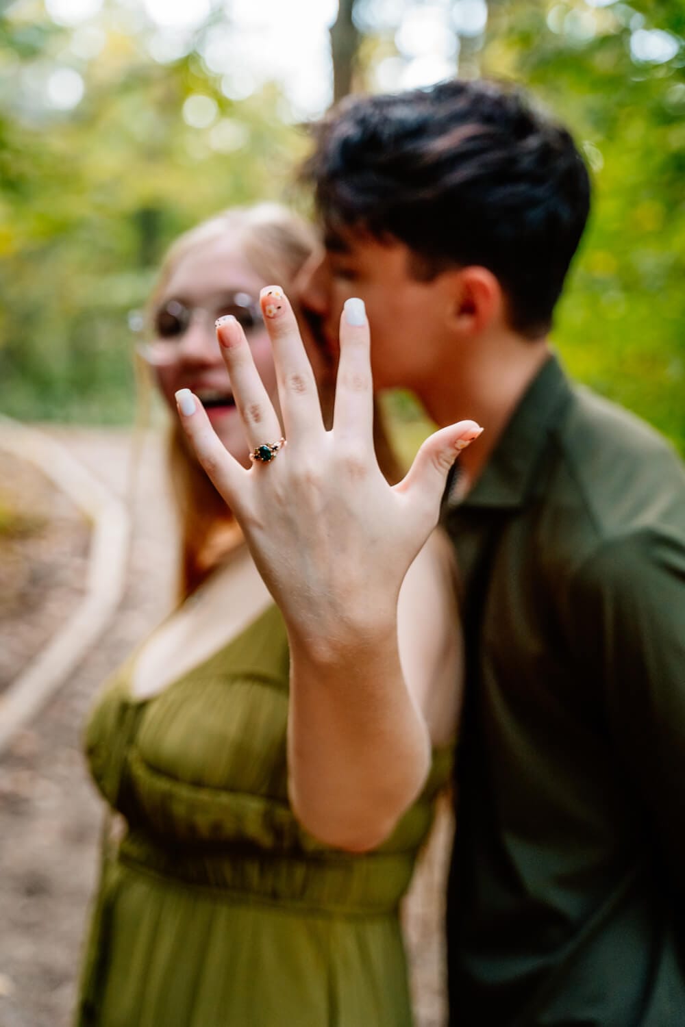 NinaVova custom engagement ring client review photo