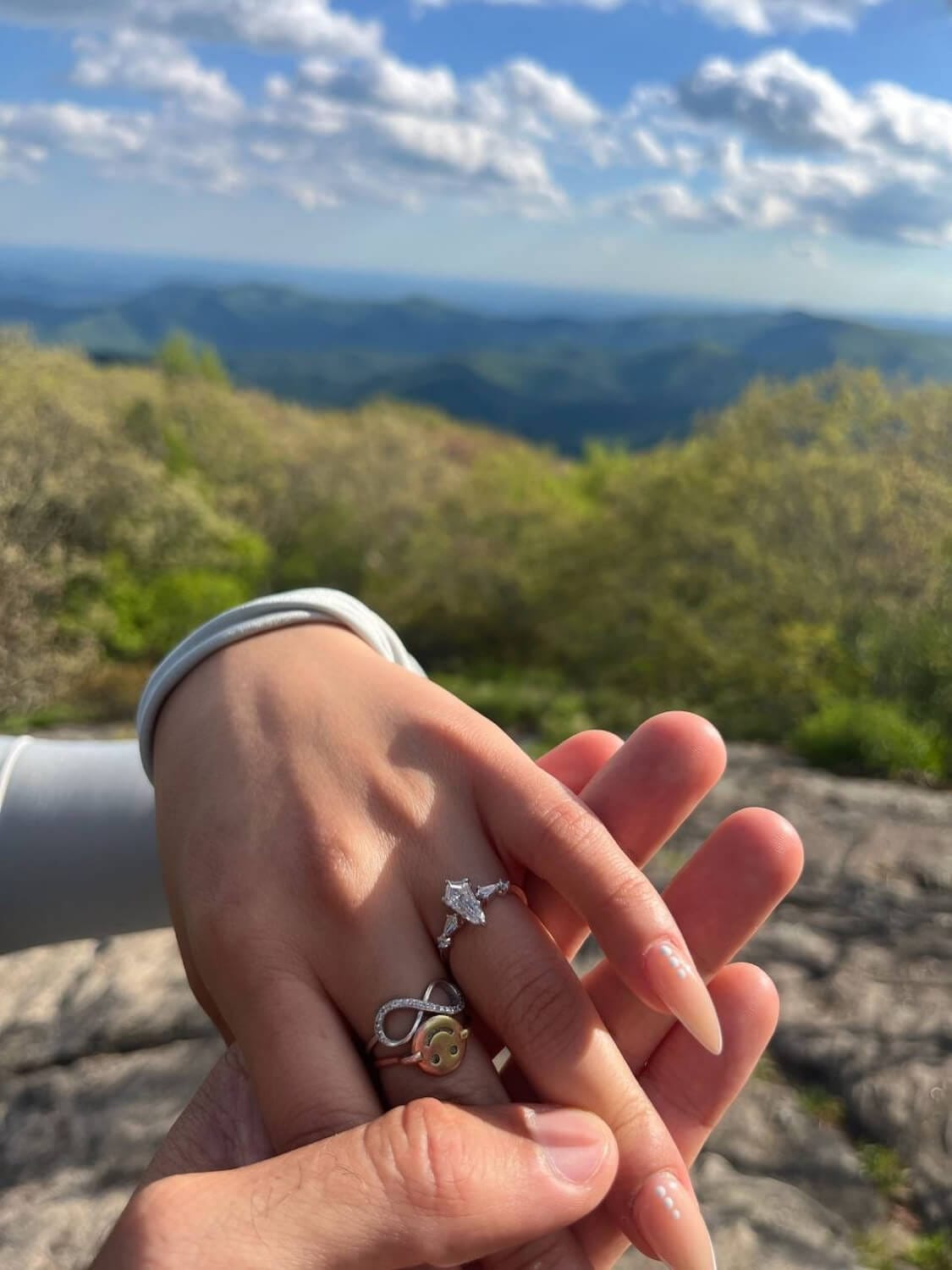 NinaVova custom engagement ring client review photo