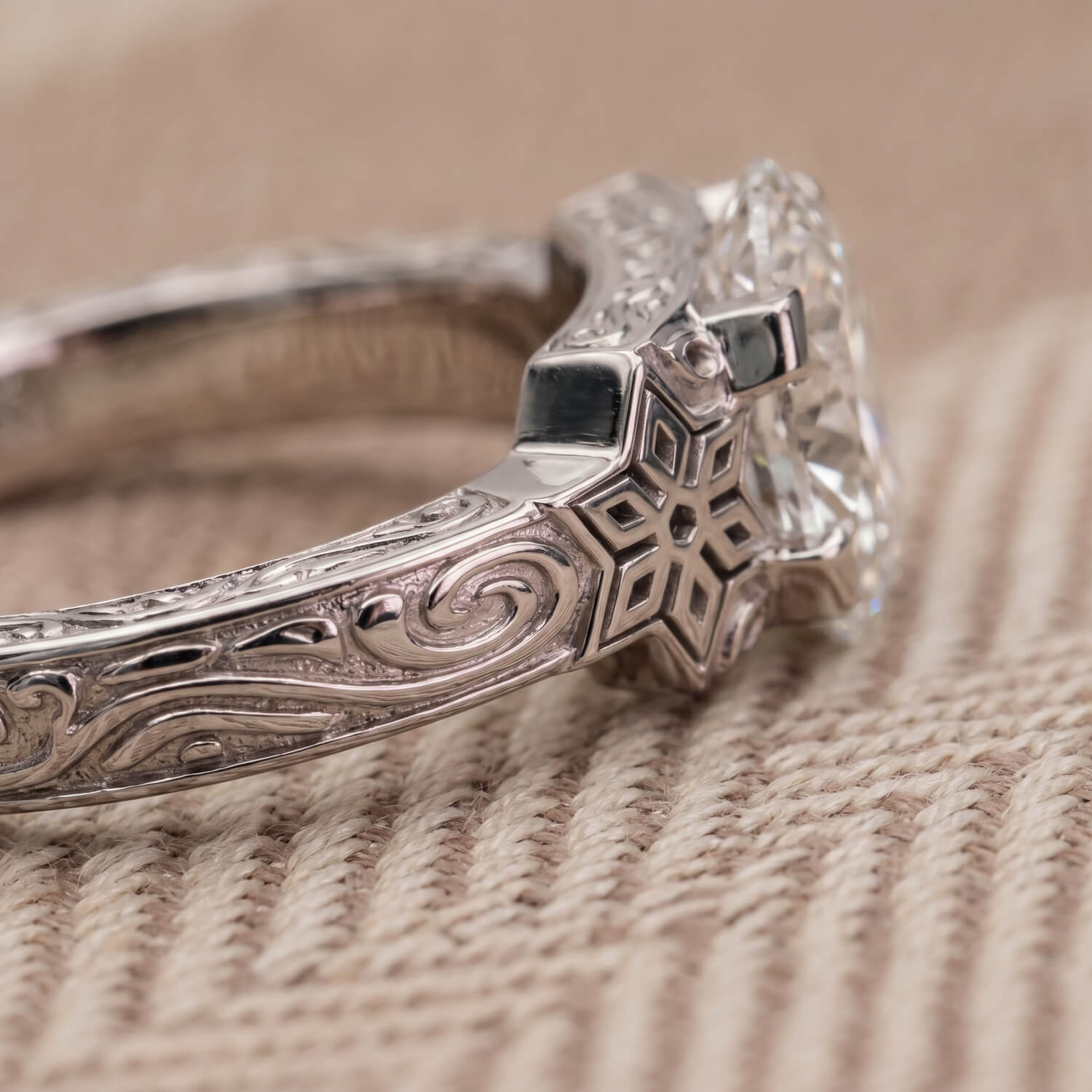 Coimbatore and Tamil Nadu heritage oval diamond engagement ring