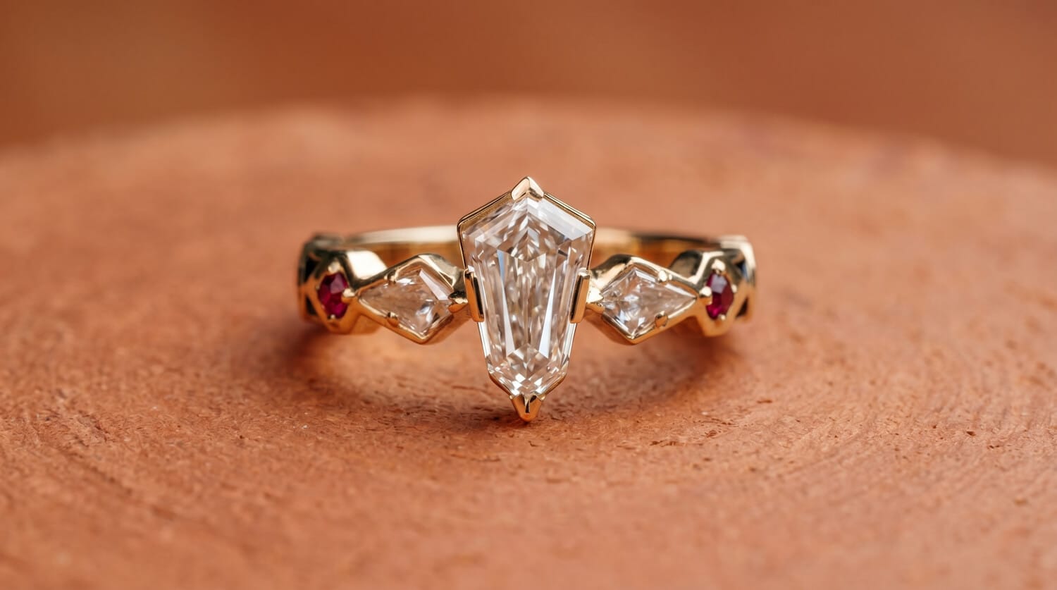 Kite-shaped natural diamond selected for an Eswatini heritage engagement ring