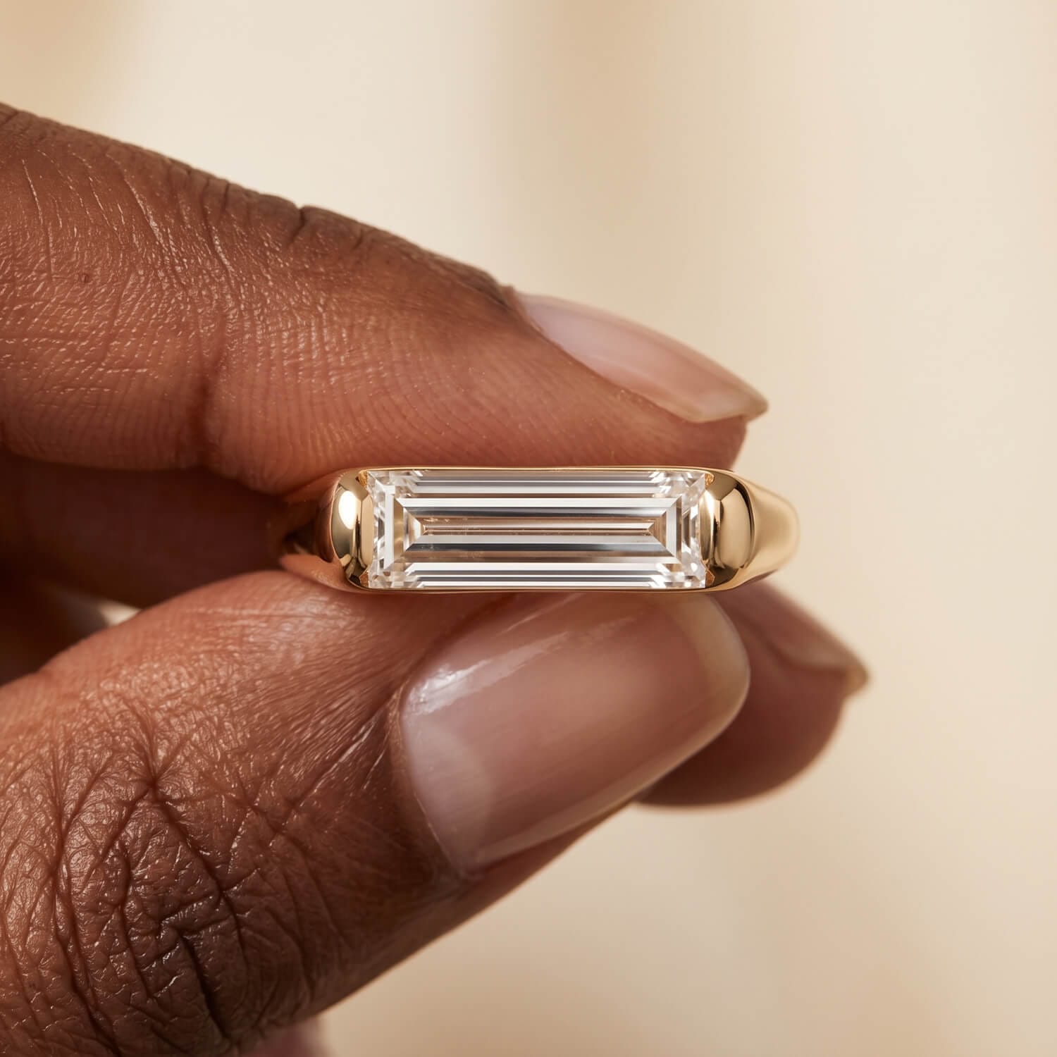 2 ct natural baguette diamond solitaire setting option